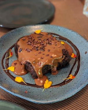 Vegan brownie at Néctar Comida Afetiva in Itacare