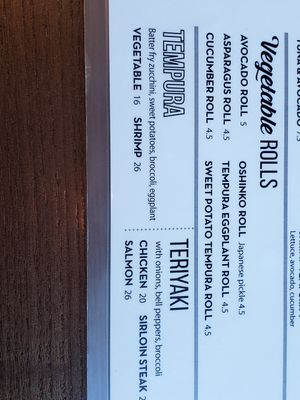 Veg part of the menu at Saketumi in Rehoboth Beach