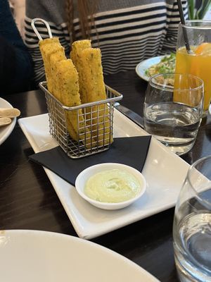 Amazing polenta chips with garlic aioli  at The Gate - Islington in London