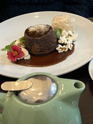 Sticky pudding with honeycomb ice cream   at The Gate - Islington in London