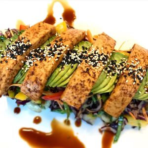 Beautiful green dragon salad! at The Gate - Islington in London