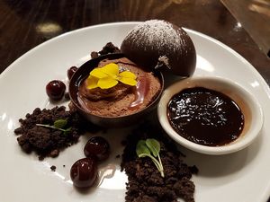 chocolate dessert at The Gate - Islington in London