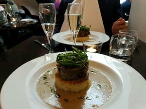 Wild mushrooms risotto cake at The Gate - Islington in London