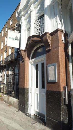 Restaurant store front at The Gate - Islington in London