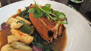 Root Vegetable, Chestnut & Sage Wellington (Main) with roasted potatoes, seasonal vegetables, madeira sauce - Part of £22.50 3 Course Set at The Gate - Islington in London