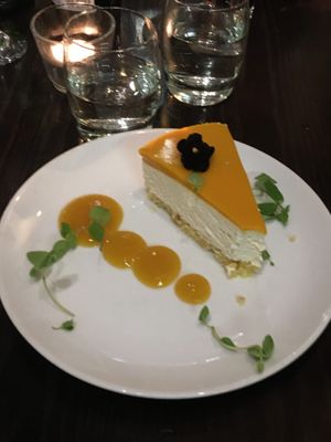 Mango vegan cheesecake at The Gate - Islington in London