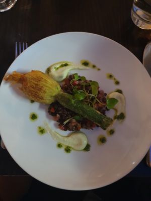 stuffed zucchini flower at The Gate - Islington in London