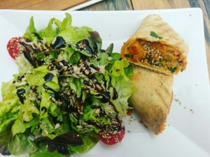 Wrap with Hummus and grilled vegetables at Kleiner Kolibri in Bad Homburg