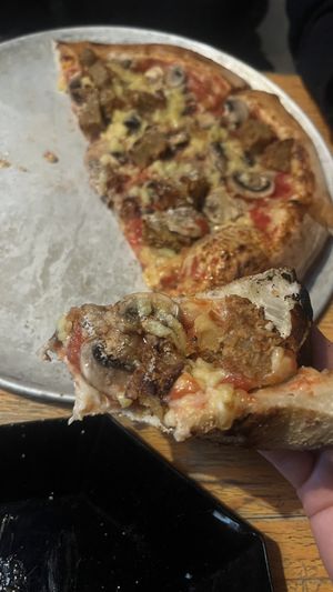 Fricken pizza (vegan chicken was soo good)  at Pizza Trap at Space Academy in Christchurch