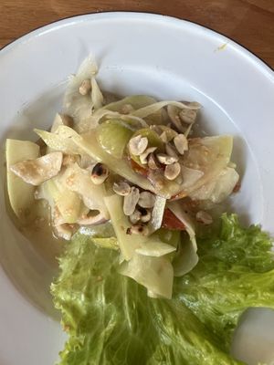 Papaya salad   at Break for a Bread in Luang Prabang