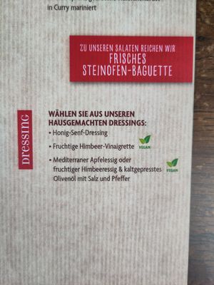 Menü: 2 vegane Dressings at Feuer & Flamme in Paderborn
