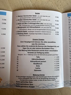 Vorspeisen: Salate // Add-Ons für Hauptgerichte // Extras  at Mekong Delta Asia Restaurant & Sushi Bar in Thaleischweiler-froeschen