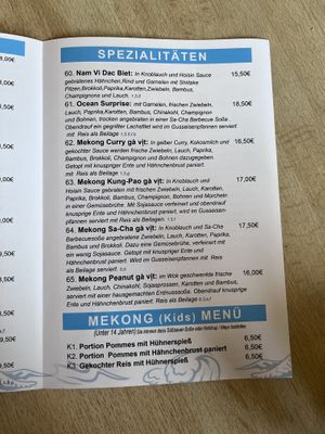 Spezialitäten und Kindermenü  at Mekong Delta Asia Restaurant & Sushi Bar in Thaleischweiler-froeschen