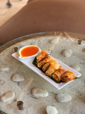 Spring rolls at La Cocoteraie Restaurant in 