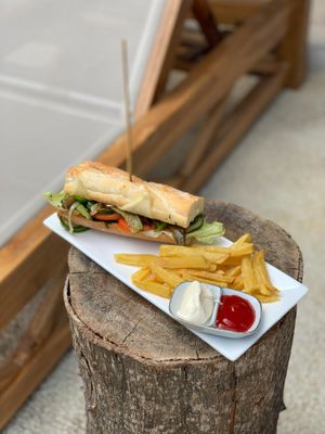 Grilled vegetables baguette at La Cocoteraie Restaurant in 