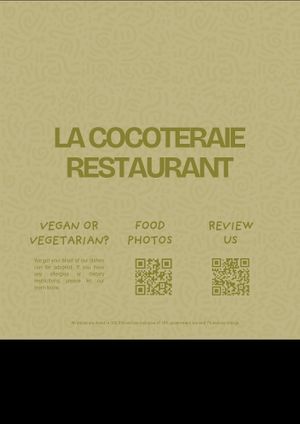 La Cocoteraie Gili Trawangan Restaurant new menu 2026 at La Cocoteraie Restaurant in 