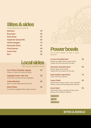 La Cocoteraie Gili Trawangan Restaurant new menu 2026 at La Cocoteraie Restaurant in 