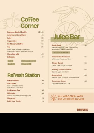 La Cocoteraie Gili Trawangan Restaurant new menu 2026 at La Cocoteraie Restaurant in 