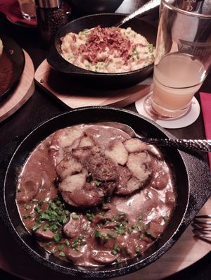 Waldpilzpfanne und Käsespätzle at Bodhi in Nuremberg