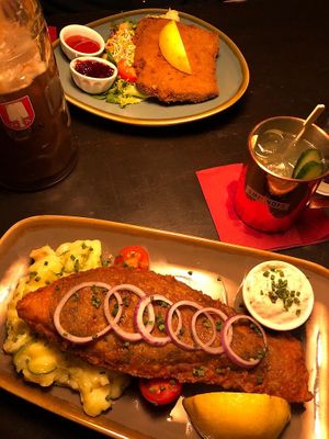 Wiener „Schnitzel“ + „Backfisch“  #Veganuary at Bodhi in Nuremberg