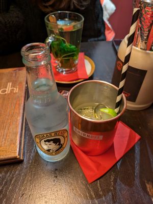 Moscow mule: 3/5

Came fast. Tasted too little of finger beer imo.  at Bodhi in Nuremberg