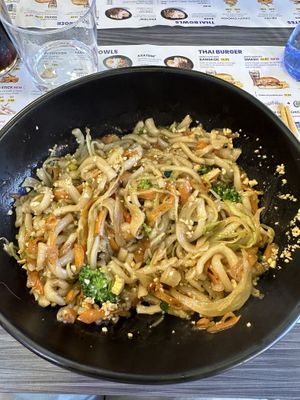 Padthai udon (they ran out of fake chicken)  at Padthaiwok in Zaragoza
