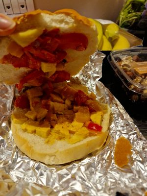 Take out Einstein, with bell peppers at Caffetteria il Signor Panino in Turin