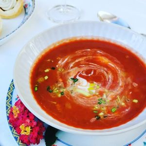 Beetroot soup at 4Bs (Alojamento Local) in Castro Verde