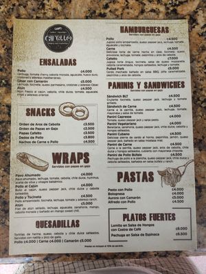 There is an extra menu for breakfast food. at Cafetto in Quepos