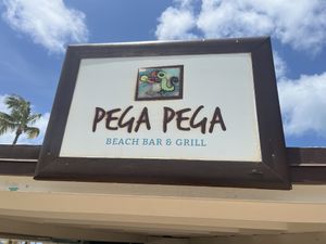   at Pega Pega Beach Bar and Grill in Oranjestad