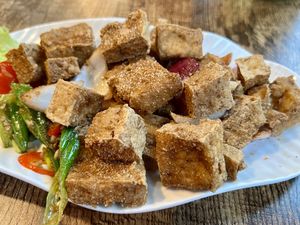 Chili salt tofu starter/appetizer  at Thai Basil in Dublin