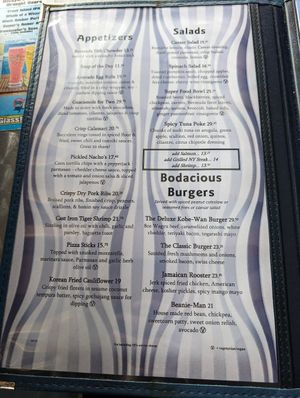 Menu page 1 at Pickled Onion in Hamilton