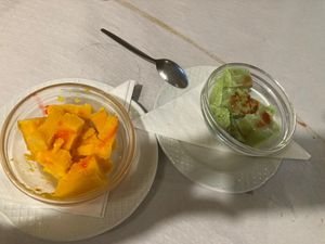 The ice is healthy, but not really like ice cream 😊  at Sabor de la India in Tenerife