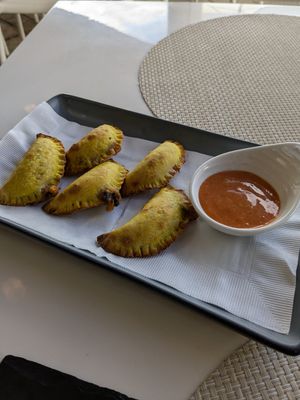 Vegan empanadas at The Cloud in Hamilton