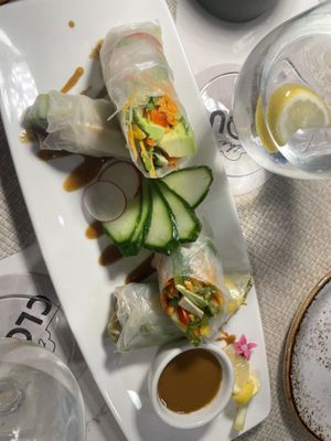 Tofu ginger rolls  at The Cloud in Hamilton