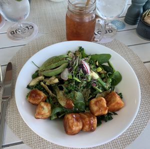 Green goddess salad with crispy tofu  at The Cloud in Hamilton