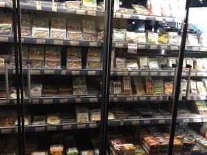 Vegan burgers  at Organic Market - Gràcia in Barcelona