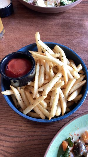 Rosemary-Pepper Fries. Also delish  at Shy Bird in Boston