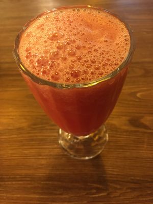 Fresh watermelon juice at Little Italy in Dubai