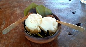 pineapple ginger & buko calamansi at Daos Beach Bistro - Haruhay Eco Beach Tavern in Camiguin