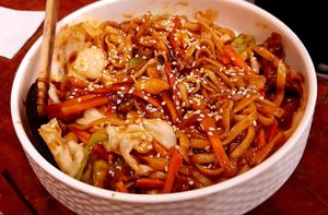 Haruhay pancit at Daos Beach Bistro - Haruhay Eco Beach Tavern in Camiguin