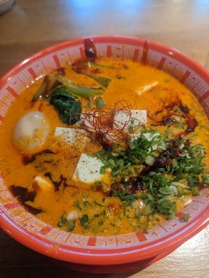 Vegan Tofu Tan Tan with Eggs at Camado Ramen Tavern in Honolulu