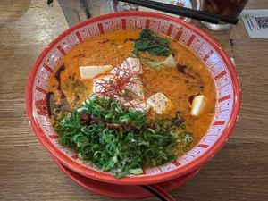 Vegan TanTan Men with extra green onion, not necessary  at Camado Ramen Tavern in Honolulu