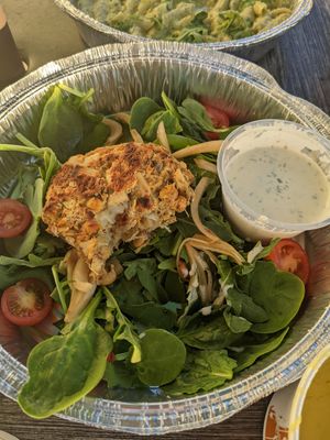 Vegan crab cake at Good Earth Organic Eatery in West Cape May