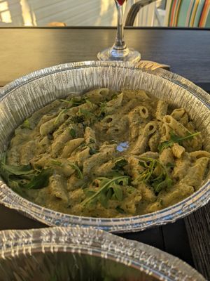 Vegan pesto pasta at Good Earth Organic Eatery in West Cape May