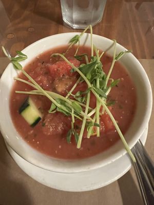 Watermelon Gazpacho   at Good Earth Organic Eatery in West Cape May