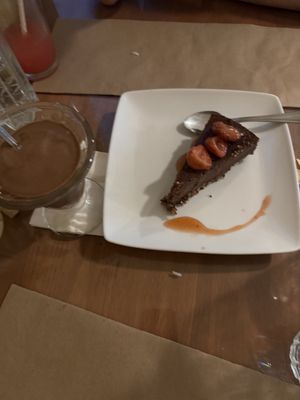 Brownie cake and gelatoo  at Good Earth Organic Eatery in West Cape May