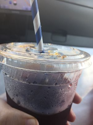 Iced Rooibos Tea with a cool paper straw!! at Good Earth Organic Eatery in West Cape May