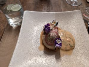 Grilled pineapple with vegan kimchi at Embark in Nairobi