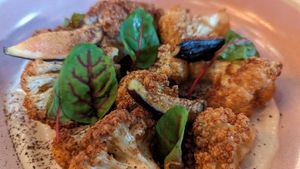 Cauliflower and figs at Agora Tysons in Mclean